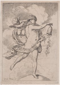 Fortuna med en veske, 1795-99., 1795-99. av Thomas Rowlandson