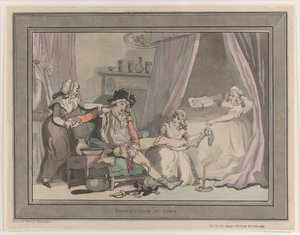 Klokken fire i byen, 20. oktober 1790., 20. oktober 1790. av Thomas Rowlandson