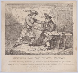 Frontispice, Revising for the Second Edition Picturesque Beauties of Boswell, P..., 15. juni 1786. av Thomas Rowlandson