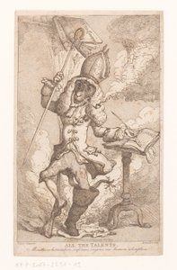 Frontispice for 'All the Talents' van 'Polypus' (ES Barrett), 1807 All the talents (tittel på objekt) av Thomas Rowlandson