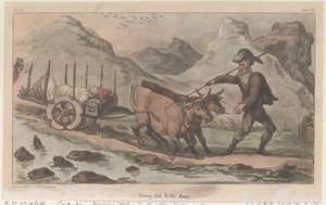 Blir syk på baksiden, fra The Military Adventures of Johnny Newcome, 1815., 1815. av Thomas Rowlandson