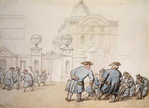 Greenwich Hospital (blyant og akvarell på papir) av Thomas Rowlandson