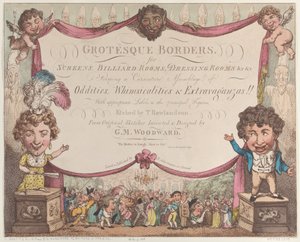 Groteske grenser for skjermer, biljardrom, omkledningsrom, etc &c, 1799-1800., 1799-1800. av Thomas Rowlandson