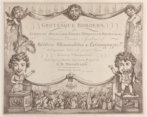 Groteske grenser for skjermer, biljardrom, omkledningsrom, etc &c, 1799-1800., 1799-1800. av Thomas Rowlandson
