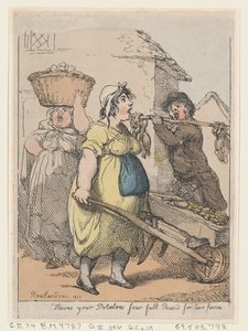 Her er potetene dine, fire fulle pund for to pence, 1811., 1811. av Thomas Rowlandson