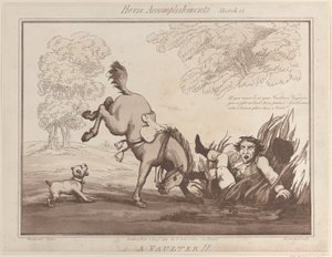 Hesteprestasjoner, skisse 12: A Vaulter !!, 1. august 1799., 1. august 1799. av Thomas Rowlandson