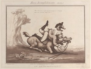 Hesteprestasjoner, skisse 8: An Arithmetician !!, 1. august 1799., 1. august 1799. av Thomas Rowlandson