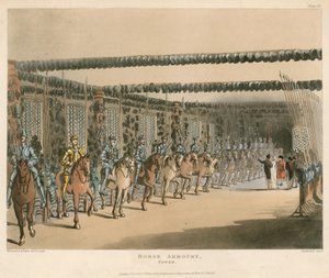 Hestevåpenlager ved Tower of London av Thomas Rowlandson