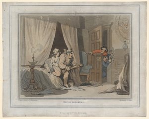 House Breakers, trykk laget av Thomas Molten, 1791 (håndfarget gravering) av Thomas Rowlandson
