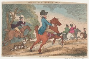 How to Ride Up Hyde Park, 11. juni 1808., 11. juni 1808. av Thomas Rowlandson