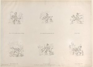Hvordan slå en hvilken som helst hest, hoppe eller valack, hvordan ri fornemt og behagelig ned Hil..., 1. mars 1803. av Thomas Rowlandson
