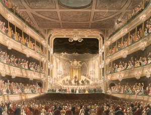 Interiør av Covent Garden Theatre, London, 1808 av Thomas Rowlandson