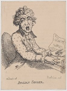 Italiensk sanger, april 1808., april 1808. av Thomas Rowlandson