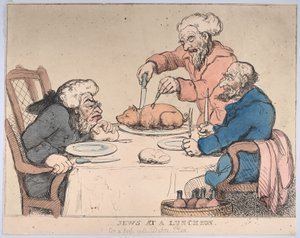 Jøder ved en lunsj, 1794., 1794. av Thomas Rowlandson