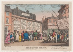 Joint Stock Street, 10. mars 1808., 10. mars 1808. av Thomas Rowlandson