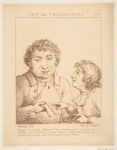 Joy with Tranquility Le Brun Travested, eller Caricatures of the Passions, 21. januar 1800. av Thomas Rowlandson