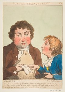 Joy with Tranquility Le Brun Travested, eller Caricatures of the Passions, 21. januar 1800. av Thomas Rowlandson