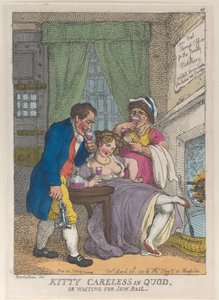 Kitty Careless in Quod eller Waiting for Jew Bail, 28. mars 1811., 28. mars 1811. av Thomas Rowlandson