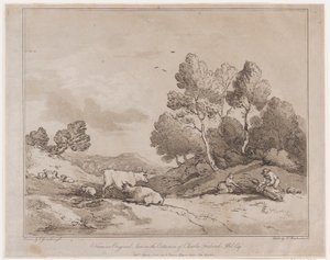 Landskap med figurer som binder en trebunt, 21. mai 1789., 21. mai 1789. av Thomas Rowlandson