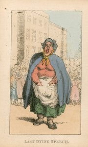 Den siste døende tale (farget gravering) av Thomas Rowlandson