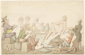 Lay Figur på Somerset House av Thomas Rowlandson