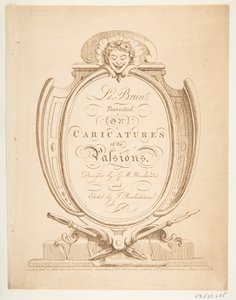 Le Brun Travested, eller karikaturer av lidenskapene, januar-februar 1800. av Thomas Rowlandson