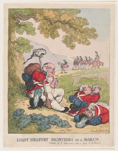 Lett infanteri melder seg på en mars 8. juni 1804., 8. juni 1804. av Thomas Rowlandson