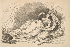 Kjærlighet i øst, 1787. av Thomas Rowlandson