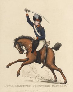 Loyal Islington Volunteer Cavalry, ca. 1799 (farget akvatint) av Thomas Rowlandson
