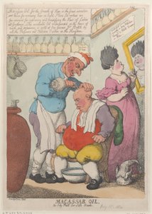 Macassar Oil, en fet puff for myke hoder, 15. mars 1814., 15. mars 1814. av Thomas Rowlandson