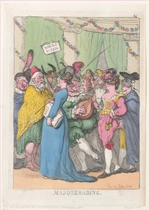 Masquerading, [30. august 1811], gjengitt., [30. august 1811], gjengitt. av Thomas Rowlandson
