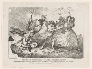 Mer av Werther-The Separation: Charlotte Preserved from Destruction av Albert og ..., 6. mai 1786. av Thomas Rowlandson