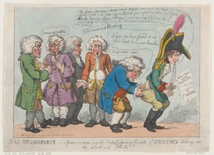 Nap Buonaparte i feber ved å motta den ekstraordinære Gazette of Nelson