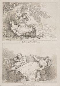 En lur på landet – En lur i byen av Thomas Rowlandson