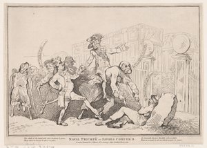 Naval Triumph, or Favors Confered, 13. november 1780., 13. november 1780. av Thomas Rowlandson
