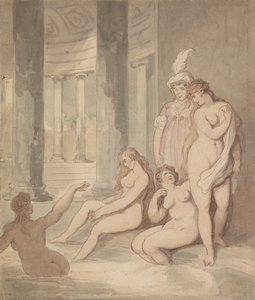 Nymfer ved et romersk bad av Thomas Rowlandson