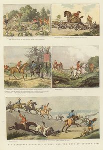 Gammeldagse sportslige bilder av Thomas Rowlandson