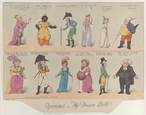Meninger om The Divorce Bill!!, 2. juni 1800., 2. juni 1800. av Thomas Rowlandson