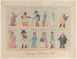 Meninger om The Divorce Bill!!, 2. juni 1800., 2. juni 1800. av Thomas Rowlandson
