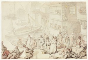 Utenfor Salutation Inn, Greenwich av Thomas Rowlandson