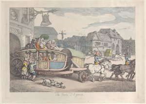 Paris Diligence, ca. 1810., ca. 1810. av Thomas Rowlandson
