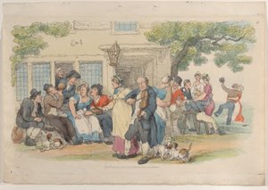 Plate 6: Ale-House Door, fra World in Miniature, 1816., 1816. av Thomas Rowlandson