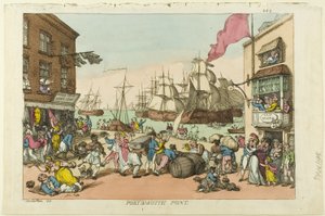 Portsmouth Point av Thomas Rowlandson