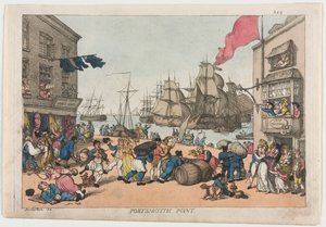 Portsmouth Point, 1814. av Thomas Rowlandson