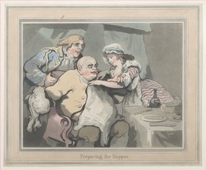 Forberedelse til kveldsmat, 1790., 1790. av Thomas Rowlandson