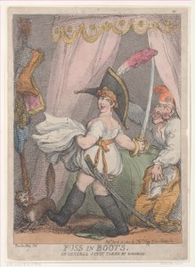 Puss in Boots eller General Junot tatt av overraskelse, 12. april 1811., 12. april 1811. av Thomas Rowlandson