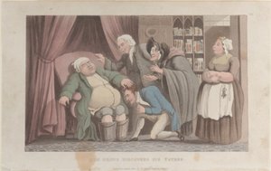 Quae Genus oppdager sin far, fra The History of Johnny Quae Genus, The Li..., 1. januar 1822. av Thomas Rowlandson