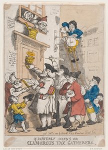 Quarterly Dunns, eller Clamorous Tax Gatherers, 3. februar 1805., 3. februar 1805. av Thomas Rowlandson