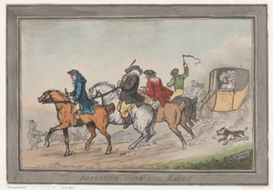 Tilbake fra løpene, 1. desember 1791., 1. desember 1791. av Thomas Rowlandson