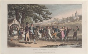Rural Happiness at Caverac, fra Journal of Sentimental Travels in the Southern Provinces..., 1821. av Thomas Rowlandson